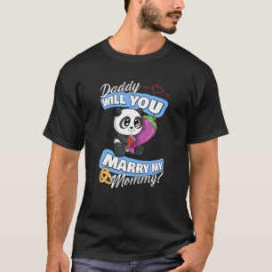 Camiseta Pai De Oferta De Casamento De Panda Bonita Você Va