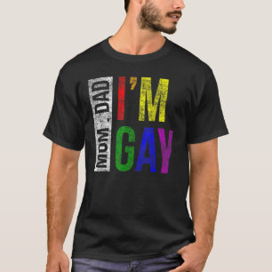 Camiseta Pai de Orgulho LGBT Mãe Eu Sou Gay Suporte à Famíl