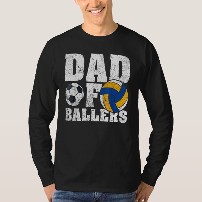 Camiseta Pai De Pai De Voleibol Do Sentinela (Frente)