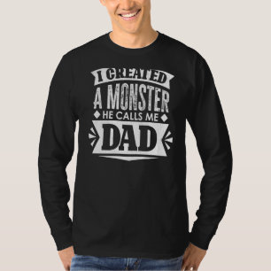 Camiseta Pai de Pai para o Dia do Monstro Pai 2019s Criado
