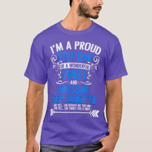 Camiseta Pai De Passo Orgulhoso Filha Engraçada Pais Da