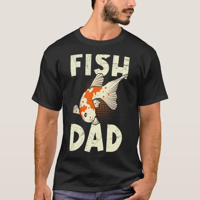 Camiseta Pai de peixe Koi Pai Koi Pond (Frente)