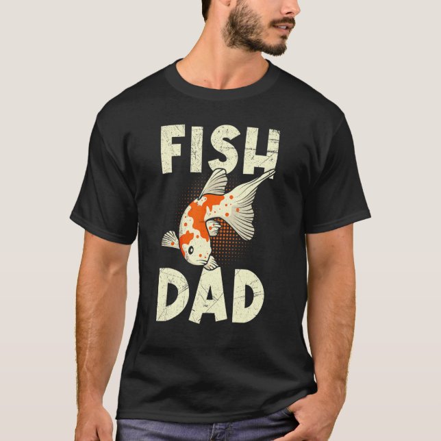 Camiseta Pai de peixe Koi Pai Koi Pond 1 (Frente)
