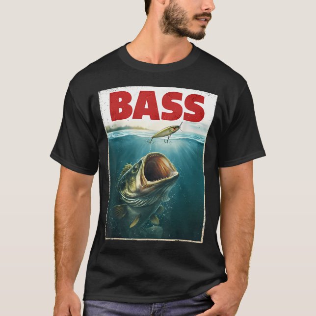 Camiseta Pai de Peixe Lula Engraçado Pesca Boca Peixe Lula  (Frente)