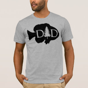 Camiseta Pai de pesca de Bluegill Silhouette   Dia de os pa