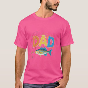 Camiseta Pai de pesca engraçado Aniversário do pescador