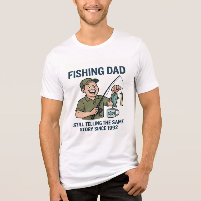 Camiseta Pai De Pesca - Mesma História Desde 1992 (Frente)