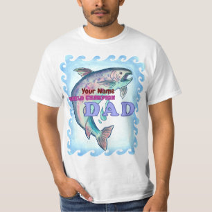 Camiseta Pai de pesca personalizado de campeão