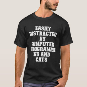 Camiseta Pai De piada Facilmente Distraído Pela Programação