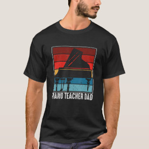 Camiseta Pai de Piano Homem de Piano Pianista Teclado Músic