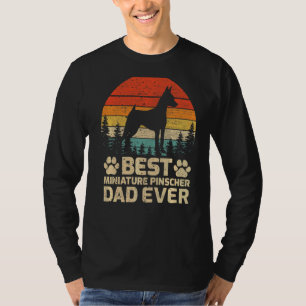 Camiseta Pai De Pinscher Da Melhor Miniatura Da Vintage Ret