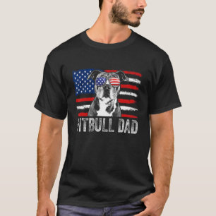Camiseta Pai de Pitbull Masculino Orgulhoso de Cão Pit Bull