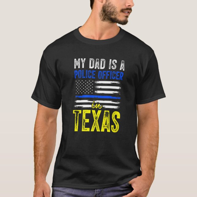 Camiseta Pai de Polícia do Texas (Frente)