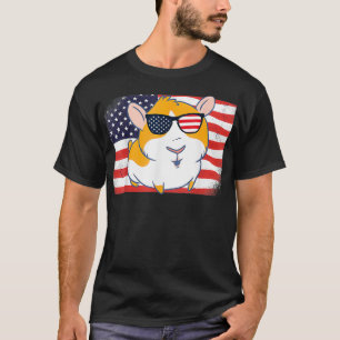 Camiseta Pai de porcos Mãe Bandeira Americana 4 de julho E