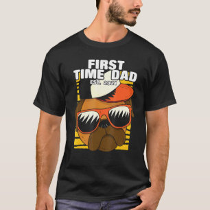 Camiseta Pai de Primeira Viagem Homem Est 2021 Cão Pug Com