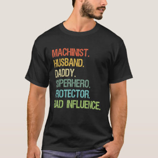 Camiseta Pai de Protetor de Super Herói do Pai Marido Machi