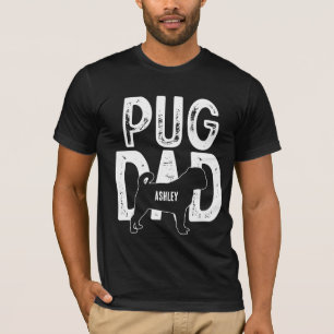 Camiseta Pai de Pug Pai de Cachorrinho