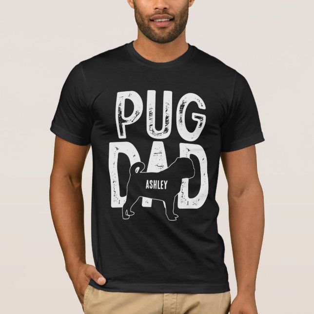 Camiseta Pai de Pug Pai de Cachorrinho (Frente)