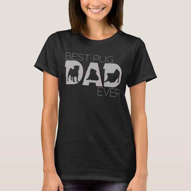 Camiseta Pai De Pug Para Homens (Frente)