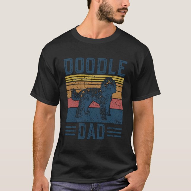 Camiseta Pai de rabo Aussie Doodle Goldendoodle (Frente)