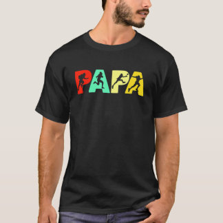 Camiseta Pai de Râguebi do Mens Retro Papa Rugby Pais