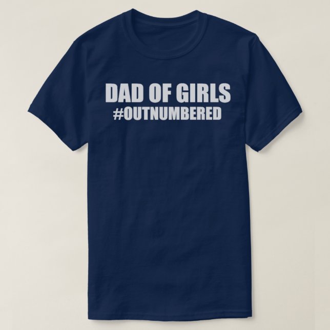 Camiseta pai de raparigas em menor número (Frente do Design)