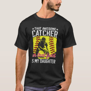 Camiseta Pai de Receptor de Softbol Orgulhoso Pai de Recept