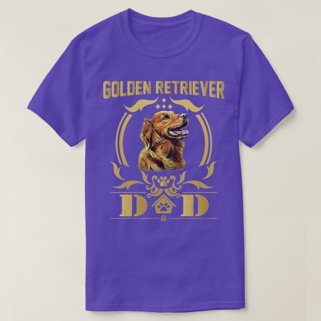 Camiseta Pai De Retriever De ouro - Dia de os pais Engraçad (Frente do Design)