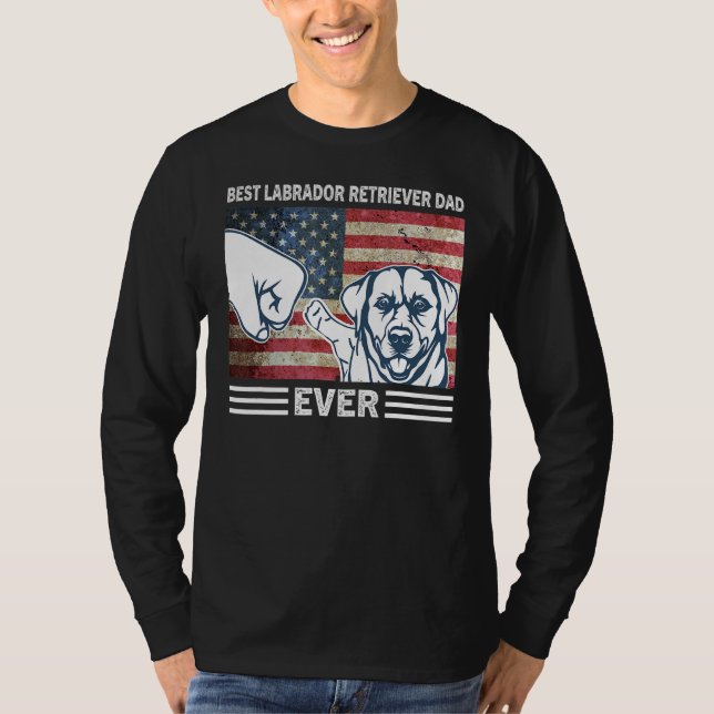 Camiseta Pai De Retriever Do Melhor Labrador De Mens Alguma (Frente)