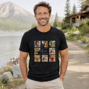 Camiseta Pai de Retriever Dourado foto colagem preto