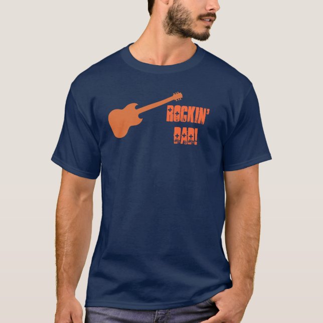 Camiseta Pai de Rockin! Guitarra (Frente)