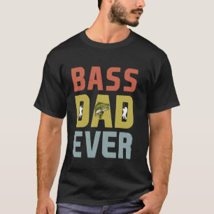 Camiseta Pai de Roda de Peixe de Boca Pequena Melhor Pai de