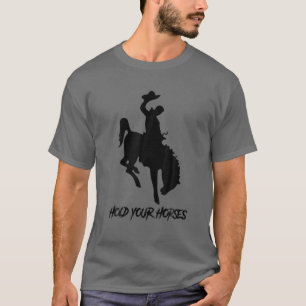 Camiseta Pai De Rodeio De Vaqueiro Retroativo Segura Seus C