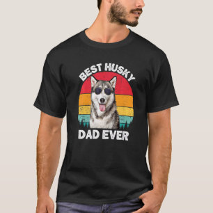 Camiseta Pai de Rouco de Mens Vintage Siberian Husky Dog Pr