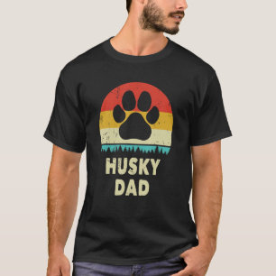 Camiseta Pai De roucos Para Homens Cachorro Siberiano
