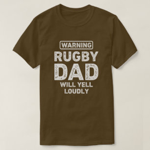 Camiseta Pai De Rugby Gritará Pai De Rugby Curiosamente Eng