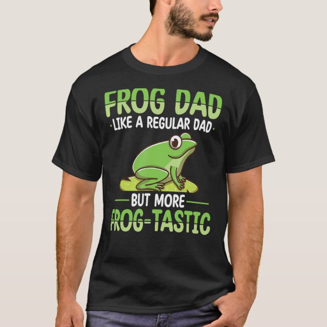 Camiseta Pai de sapo desenho de caça Gigger de sapo pegador (Frente)