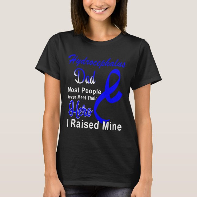 Camiseta Pai de Sensibilização Blue Ribbon Suporte a Padre (Frente)