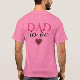 Camiseta Pai de ser leopardo e Chá de fraldas rosa
