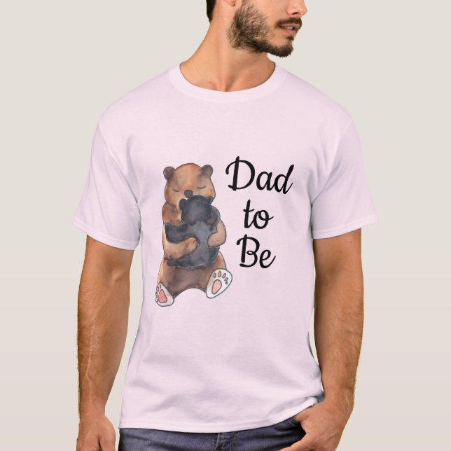 Camiseta Pai de ser um Urso Abraço de Madeira (Frente)