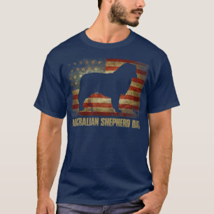 Camiseta Pai de Shepherd Australiano Mens - Americano