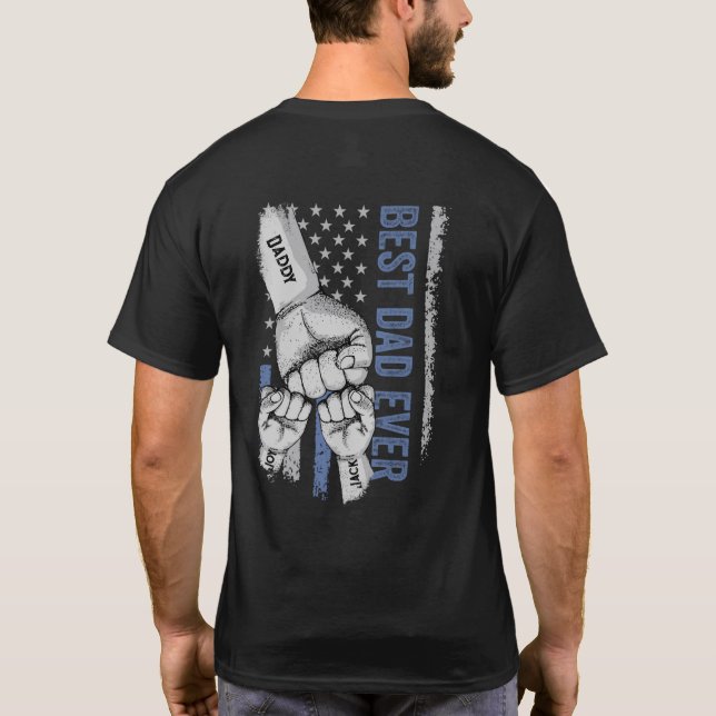 Camiseta Pai de Sinalizador Americano Azul (Verso)