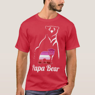 Camiseta Pai de Sinalizador do Orgulho Lésbico LGBT