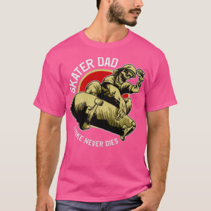 Camiseta Pai de skater Stoke Nunca Mora Ar Skeleton
