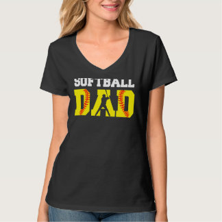 Camiseta Pai de Softball Amarelo Roupa pai de Softball 