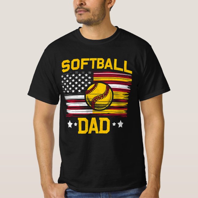Camiseta Pai de Softball Americano (Frente)