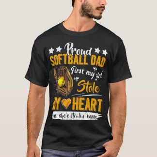 Camiseta Pai de Softball em Cuta de Pai de Motosfera Ortopo