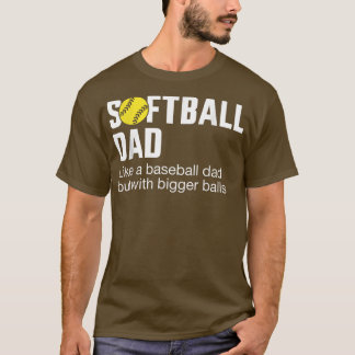 Camiseta Pai De Softball Engraçado Para Dia de os pais De D