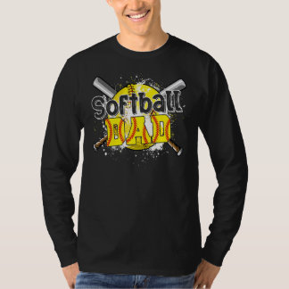 Camiseta Pai de Softball Jogo Pai Jogo Correspondência de D