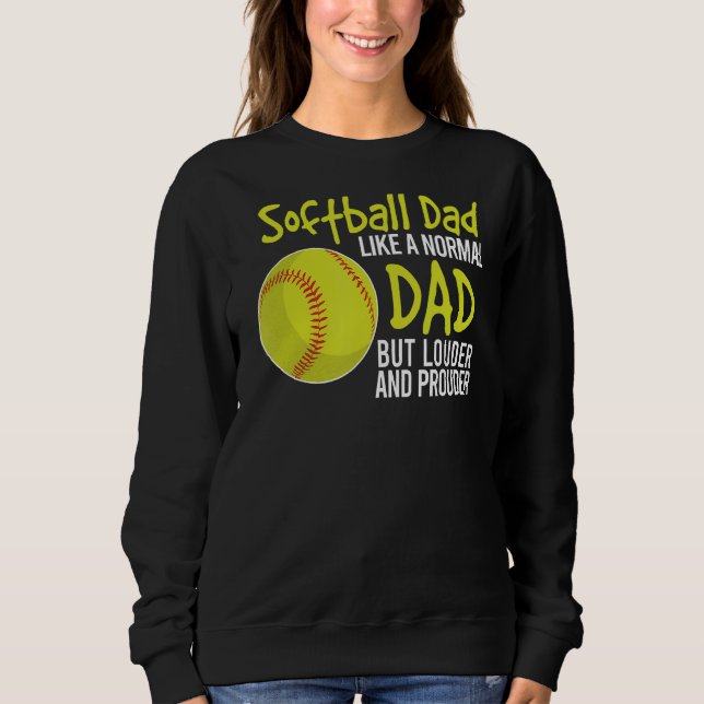 Camiseta Pai De Softball Leve E Orgulhoso Mais Alto E Gordu (Frente)